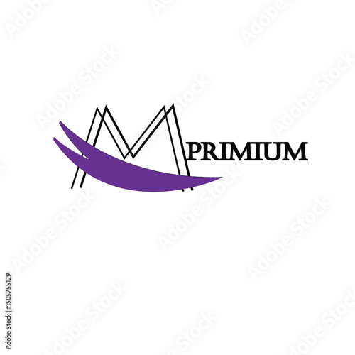 logo design for arrow letter m 