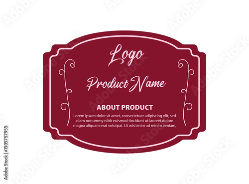 Bottle Label Template Design Brand Packaging Product Vector Illustration