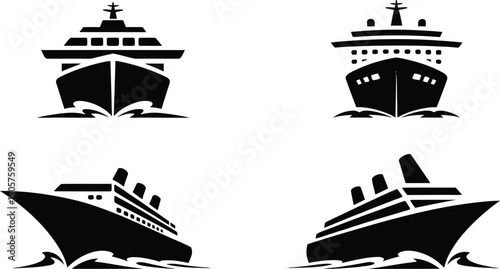 Majestic Cruise Ship Sailing on the Ocean Representing Travel Vacation and Luxury Journeys for Tourism and Leisure Themes