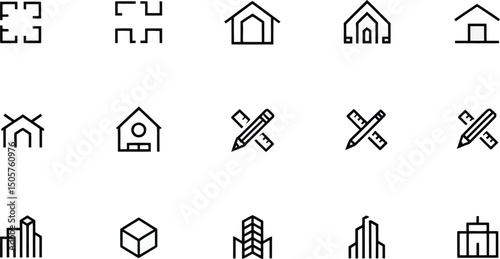 Minimalist Real Estate Line Icons