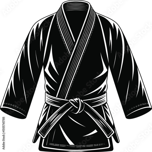 Karate Gi Suit Silhouette