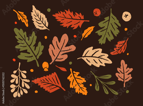 Doodle Autumn Leaves Clip Art for, fall maple leaf, dry leaf, autumn trees, falling leaves background, flower vector, autumn leaves icon, or leaf logo in svg vector 