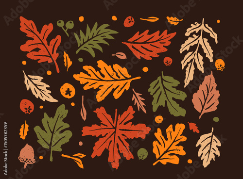 Doodle Autumn Leaves Clip Art for, fall maple leaf, dry leaf, autumn trees, falling leaves background, flower vector, autumn leaves icon, or leaf logo in svg vector 
