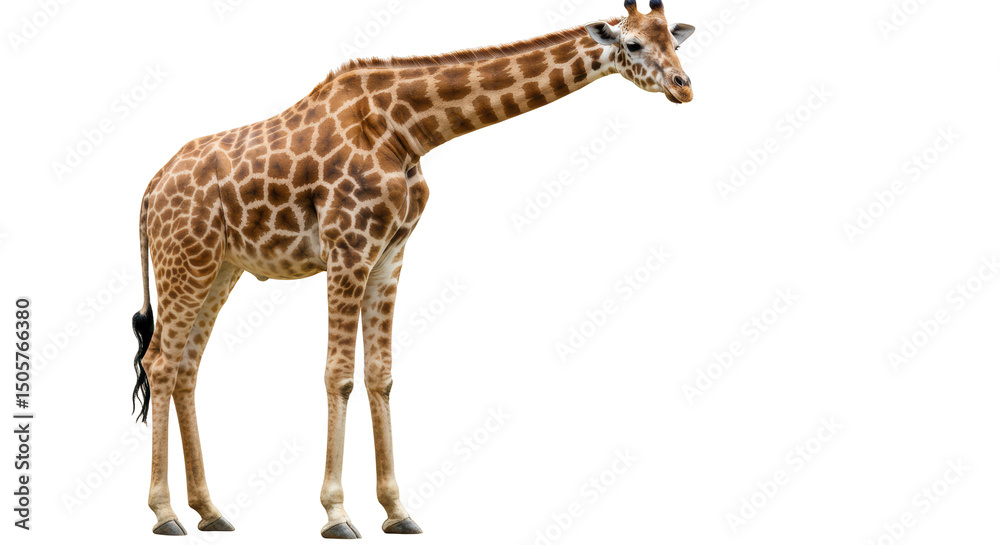 Naklejka premium Isolated Giraffe Standing Tall