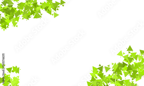 Transparent Background with Green Triangles