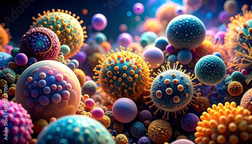 virus on the microscope