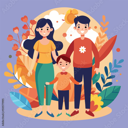 happy family on vacation