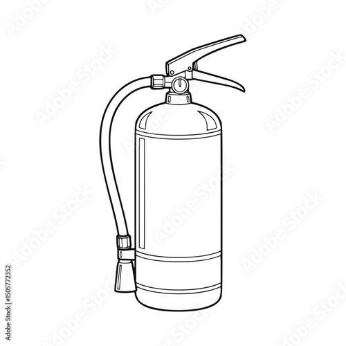 Fire extinguisher illustration, safety equipment, for infographic design