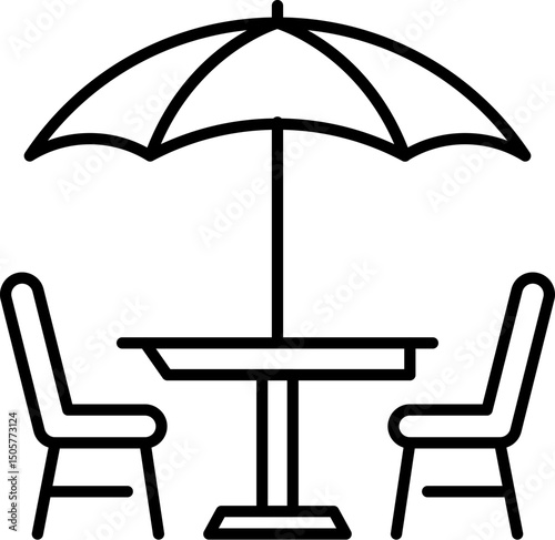 Umbrella, Parasol, Bumbershoot Icon for Graphic Design, Web Sites, Cards, Books, Articles