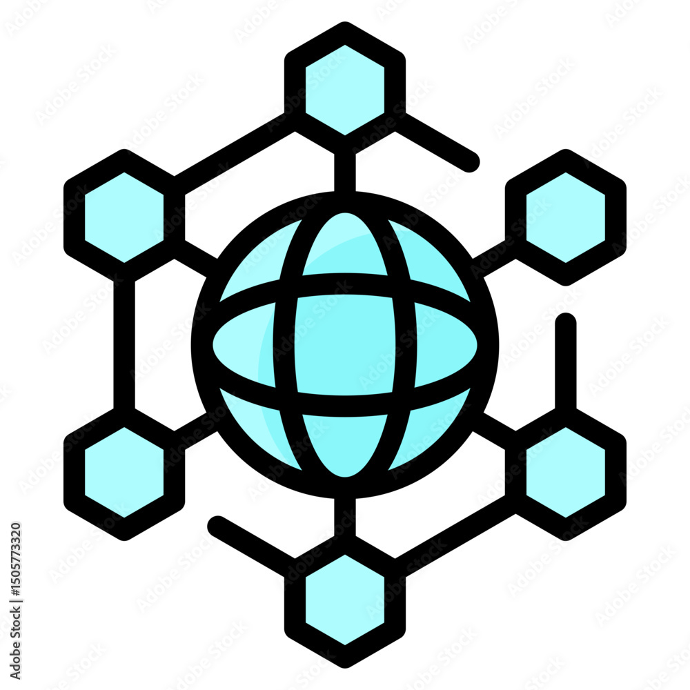 Obraz premium World Blockchain