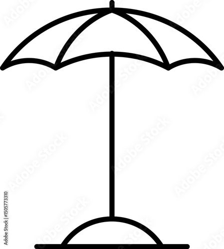 Umbrella, Parasol, Bumbershoot Sign for Graphic Design, Web Sites, Cards, Books, Articles