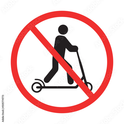 no scooter symbol sign for prohibition and safety warnings in restricted public areas

Chargers