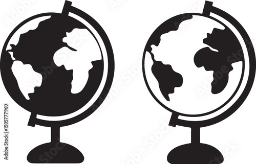earth vector set, earth vector illustration, earth silhouette vector isolated on white background