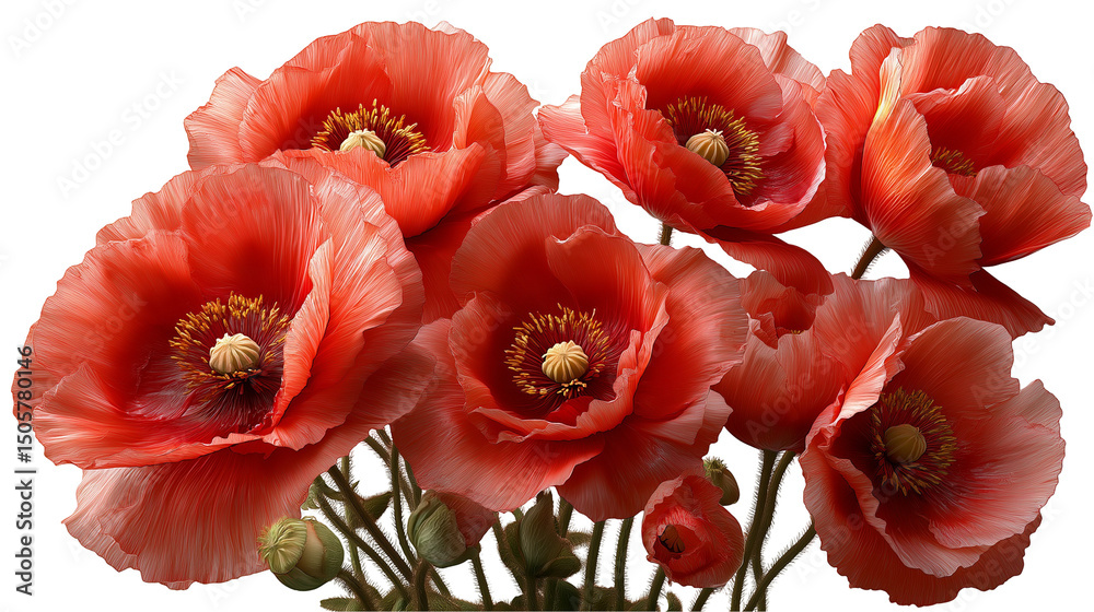 Naklejka premium Red Blooming Rose Collection for Wedding and Love Themes