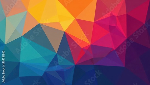 Geometric shapes in vibrant color, continuous design , decor, pattern, color