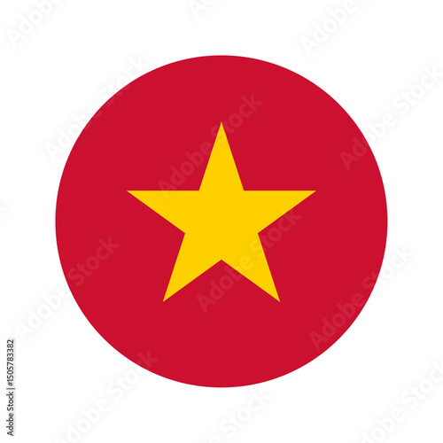 Round Vietnam flag icon