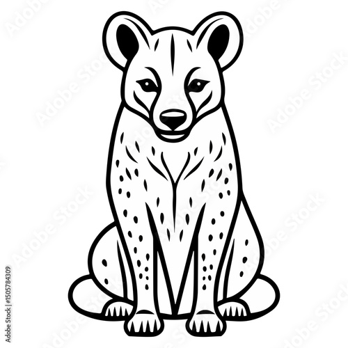 hyena, animal, vector, transparent background, mammal, wildlife, nature, zoo, isolated, canine, predator, breed, safari, wild, symbol