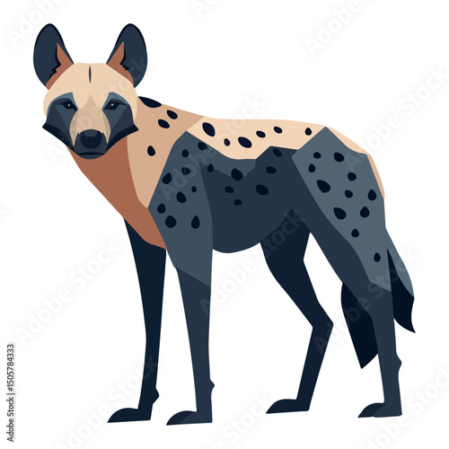 hyena, animal, vector, transparent background, mammal, wildlife, nature, zoo, isolated, canine, predator, breed, safari, wild, symbol