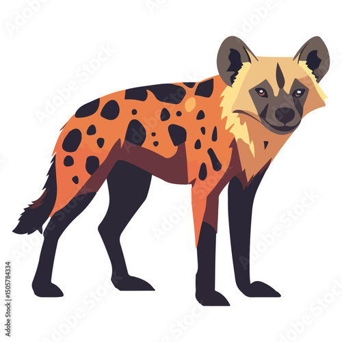 hyena, animal, vector, transparent background, mammal, wildlife, nature, zoo, isolated, canine, predator, breed, safari, wild, symbol