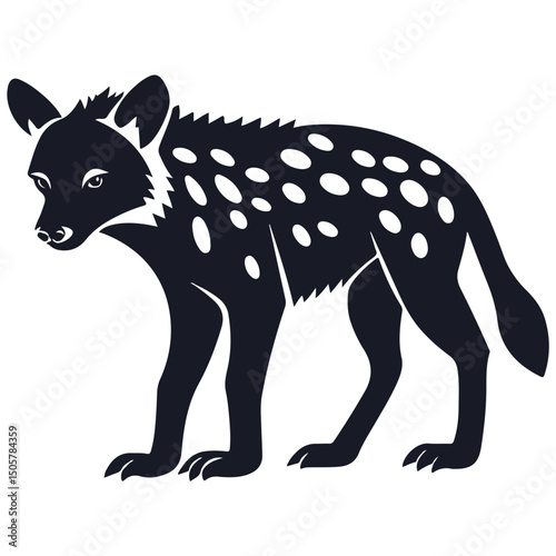 hyena, animal, vector, transparent background, mammal, wildlife, nature, zoo, isolated, canine, predator, breed, safari, wild, symbol