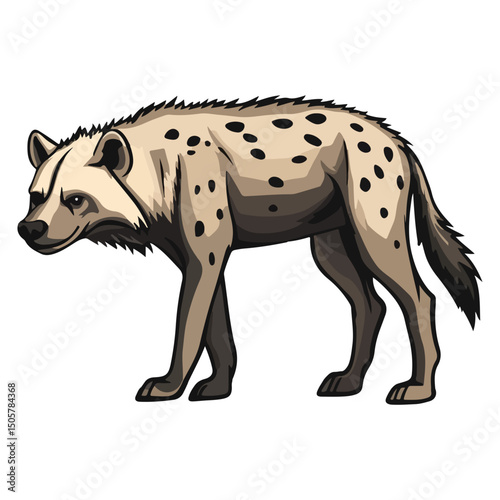 hyena, animal, vector, transparent background, mammal, wildlife, nature, zoo, isolated, canine, predator, breed, safari, wild, symbol