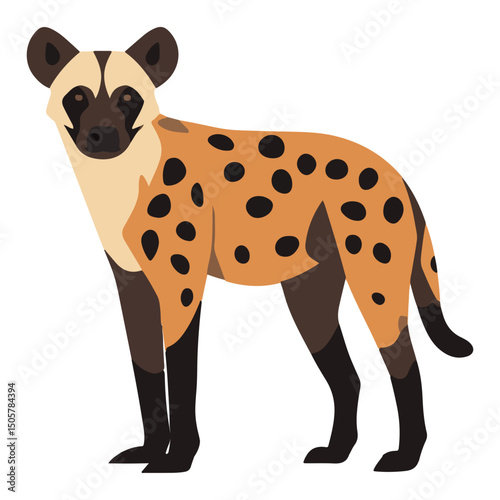 hyena, animal, vector, transparent background, mammal, wildlife, nature, zoo, isolated, canine, predator, breed, safari, wild, symbol