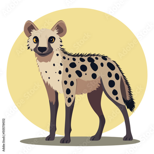 hyena, animal, vector, transparent background, mammal, wildlife, nature, zoo, isolated, canine, predator, breed, safari, wild, symbol