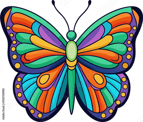 Color splash butterfly clipart for decor