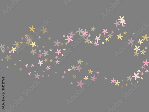 Lobelia stylized flowers vector design. Pretty meadow bloom shapes scattered....
