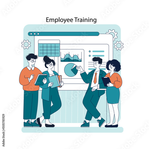 Employee Training Session Vector Illustration