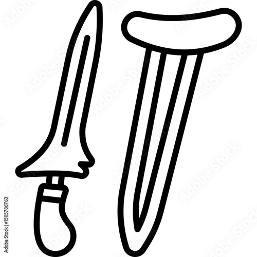 Keris Line Icon