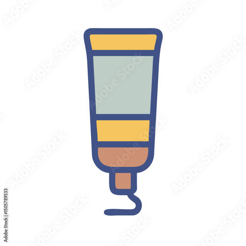 Simple illustration of a tube of cream or lotion