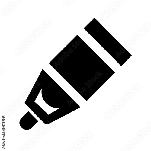 Black highlighter marker icon vector illustration