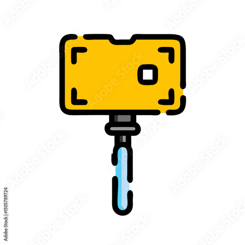 Smartphone gimbal stabilizer icon illustration