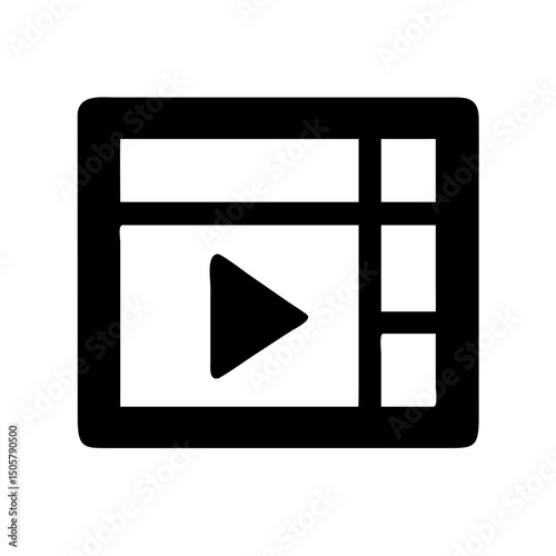 Video playlist icon media player interface design