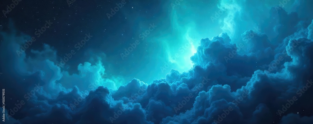 Abstract swirling blue and teal nebula, cool tones, ethereal cosmic dust and gas clouds, perfect for science fiction or fantasy backgrounds , space background, ethereal, serene background Abstract swirling blue and teal nebula, cool tones, ethereal cosmic dust and gas clouds, perfect for science fiction or fantasy backgrounds , space background, ethereal, serene background