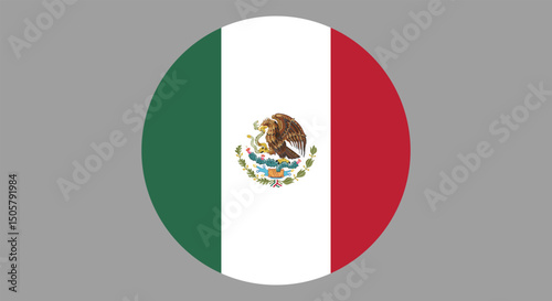 National flag of Mexico that can be used for celebrating Mexico national days. Vector illustration