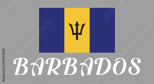 Barbados Flag. National Barbados flag. Flag of Barbados. Flag of Barbados Vector graphics