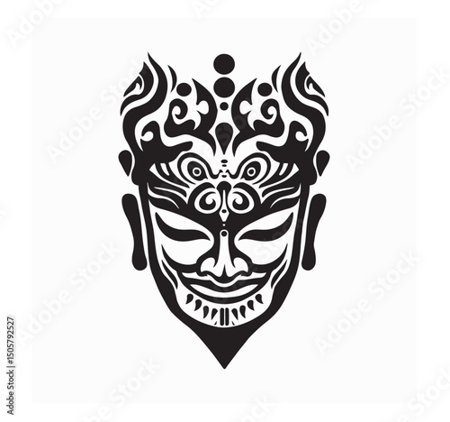 Indonesian Mask Image Vector and Vector Art on white background.
