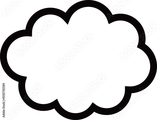 もこもこ雲の吹き出し