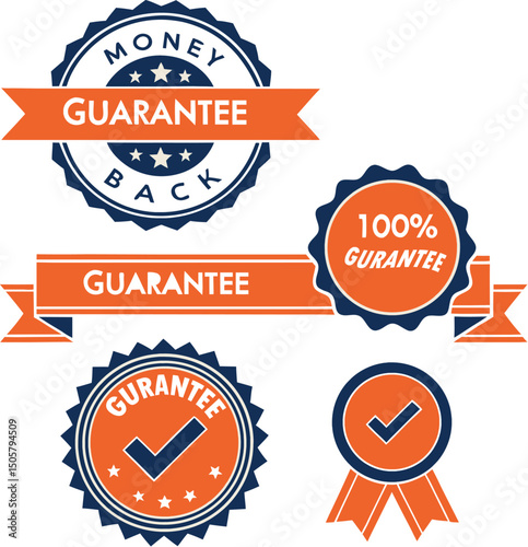 Badge design money back guarantee satisfaction vector illustration 