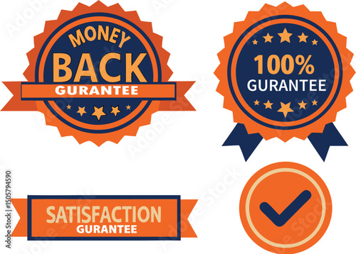 Badge design money back guarantee satisfaction vector illustration 