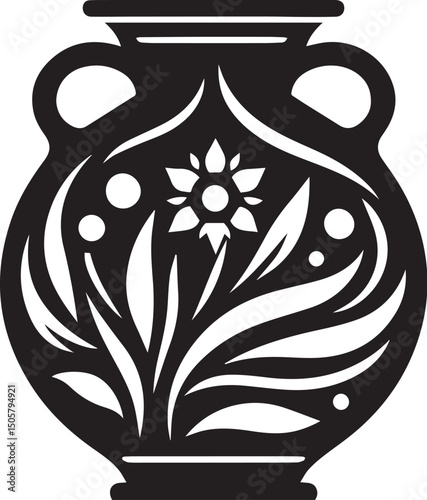 Artistic vase icon vector illustration
