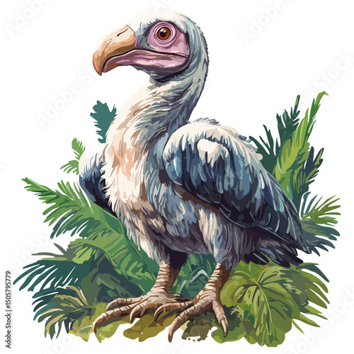 dodo, raphus cucullatus, animal, vector, transparent background, bird, beak, wildlife, feathers, nature, isolated, feather, wild, cute, exotic, colorful