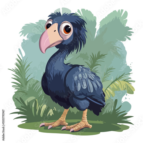 dodo, raphus cucullatus, animal, vector, transparent background, bird, beak, wildlife, feathers, nature, isolated, feather, wild, cute, exotic, colorful