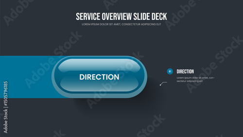 Advertising Launch One Option Diagram Slideshow Template. Project Visualization Presentation Layout Vector Illustration. Marketing Solution 1 Step Infographic Slide Design.