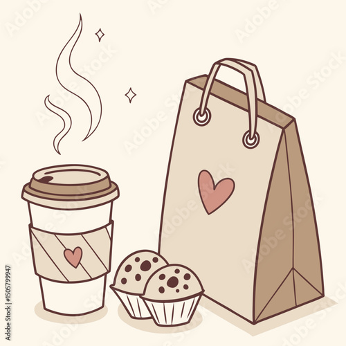 vector illustration of shopping bags