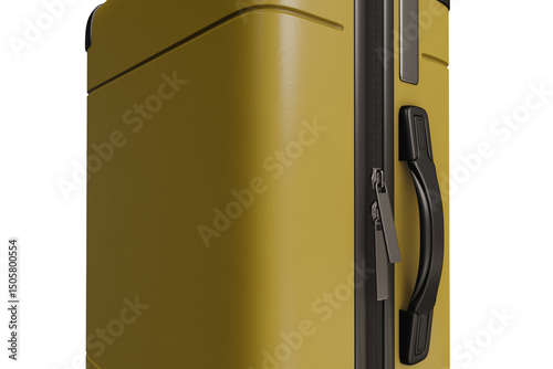 Modern Yellow Hardshell Suitcase 3D Model