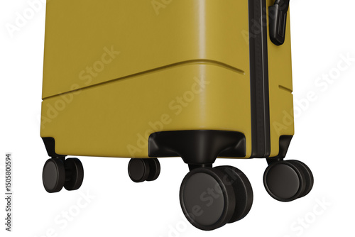 Modern Yellow Hardshell Suitcase 3D Model