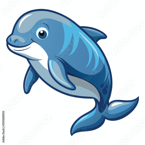 Beluga Whale clipart isolated on white background